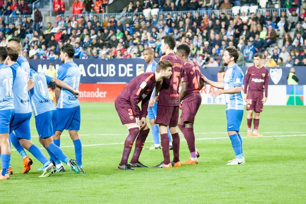 Malaga Spanien März 2018 Liga Match Malaga Barcelona — Stockfoto