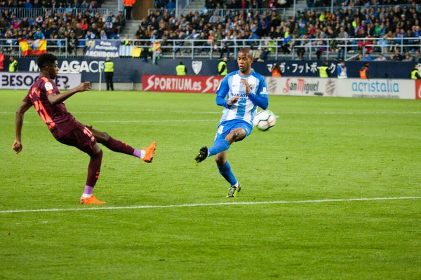 Malaga Spanje Maart 2018 Liga Match Malaga Barcelona — Stockfoto