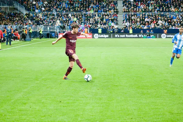 Malaga Spanje Maart 2018 Liga Match Malaga Barcelona — Stockfoto