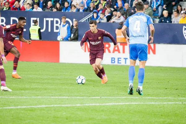 Malaga Spanje Maart 2018 Liga Match Malaga Barcelona — Stockfoto