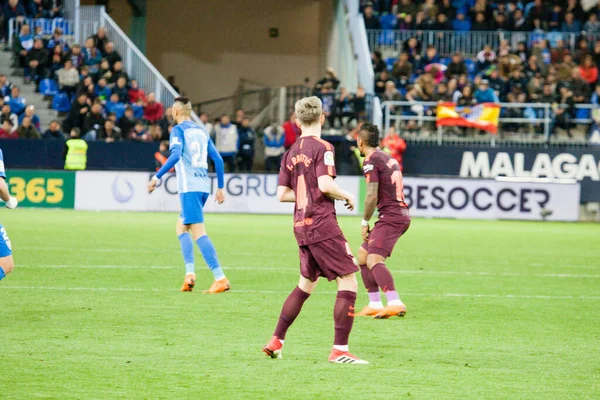 Malaga Spanje Maart 2018 Liga Match Malaga Barcelona — Stockfoto