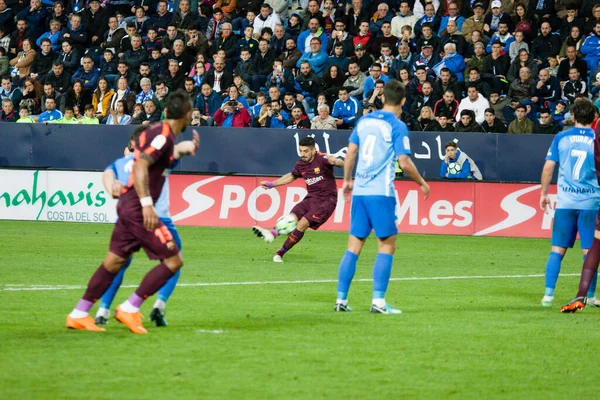 Malaga, İspanya. 18 Mart 2018. La Liga Maçı Malaga C.F. - FC Barcelona