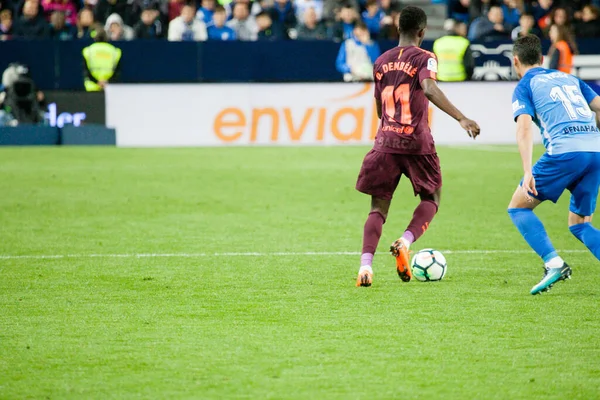 Malaga Spanien März 2018 Liga Match Malaga Barcelona — Stockfoto