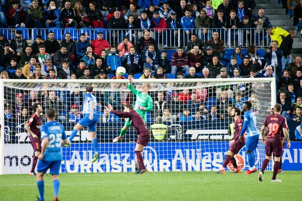 Malaga Spanje Maart 2018 Liga Match Malaga Barcelona — Stockfoto