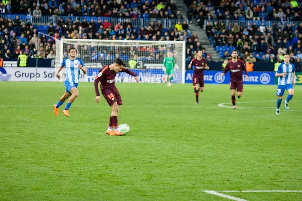 Malaga Spanje Maart 2018 Liga Match Malaga Barcelona — Stockfoto