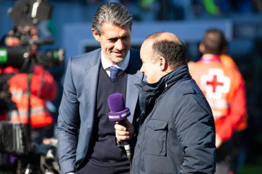 Malaga, İspanya. 9 Şubat 2018. La Liga Maçı Malaga C.F. - Atletico de Madrid 'de. Yoldaş.