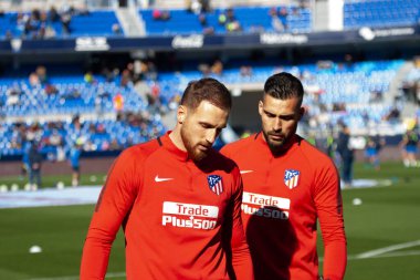 Malaga, İspanya. 9 Şubat 2018. La Liga Maçı Malaga C.F. - Atletico de Madrid. 