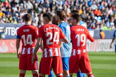 Malaga, İspanya. 9 Şubat 2018. La Liga Maçı Malaga C.F. - Atletico de Madrid. 