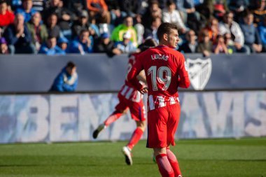 Malaga, İspanya. 9 Şubat 2018. La Liga Maçı Malaga C.F. - Atletico de Madrid. 