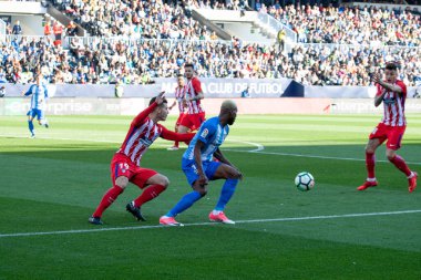 Malaga, İspanya. 9 Şubat 2018. La Liga Maçı Malaga C.F. - Atletico de Madrid. 