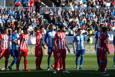 Malaga, İspanya. 9 Şubat 2018. La Liga Maçı Malaga C.F. - Atletico de Madrid. 