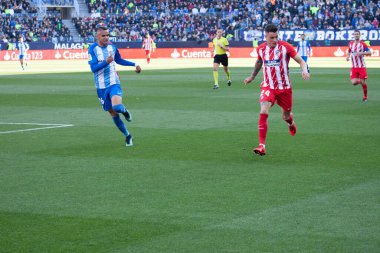 Malaga, İspanya. 9 Şubat 2018. La Liga Maçı Malaga C.F. - Atletico de Madrid. 