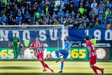 Malaga, İspanya. 9 Şubat 2018. La Liga Maçı Malaga C.F. - Atletico de Madrid 'de. Evet.