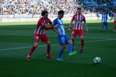 Malaga, İspanya. 9 Şubat 2018. La Liga Maçı Malaga C.F. - Atletico de Madrid. 