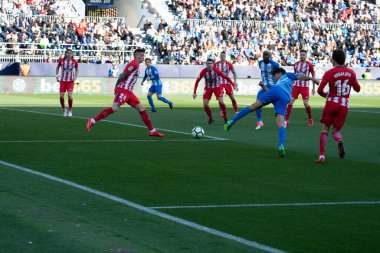 Malaga, İspanya. 9 Şubat 2018. La Liga Maçı Malaga C.F. - Atletico de Madrid. 