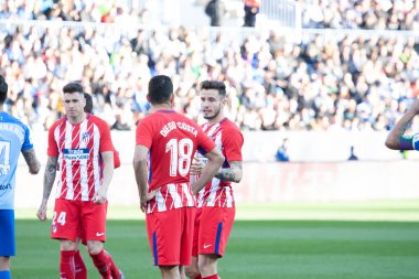 Malaga, İspanya. 9 Şubat 2018. La Liga Maçı Malaga C.F. - Atletico de Madrid. 