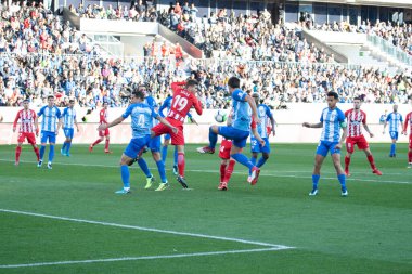 Malaga, İspanya. 9 Şubat 2018. La Liga Maçı Malaga C.F. - Atletico de Madrid. 