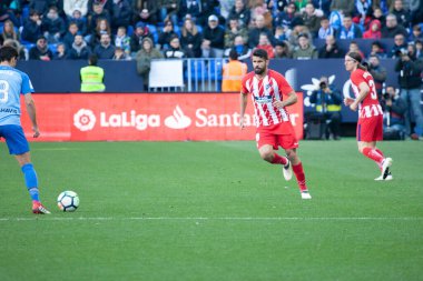 Malaga, İspanya. 9 Şubat 2018. La Liga Maçı Malaga C.F. - Atletico de Madrid 'de. Diego Costa