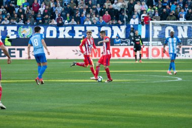 Malaga, İspanya. 9 Şubat 2018. La Liga Maçı Malaga C.F. - Atletico de Madrid. 