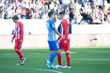 Malaga, İspanya. 9 Şubat 2018. La Liga Maçı Malaga C.F. - Atletico de Madrid. 