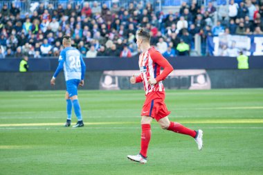 Malaga, İspanya. 9 Şubat 2018. La Liga Maçı Malaga C.F. - Atletico de Madrid 'de. Fernando Torres