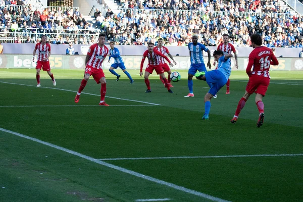 Málaga Espanha Fevereiro 2018 Liga Match Málaga Atlético Madrid — Fotografia de Stock
