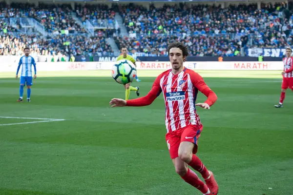Malaga, İspanya. 9 Şubat 2018. La Liga Maçı Malaga C.F. - Atletico de Madrid 'de. Versjiko