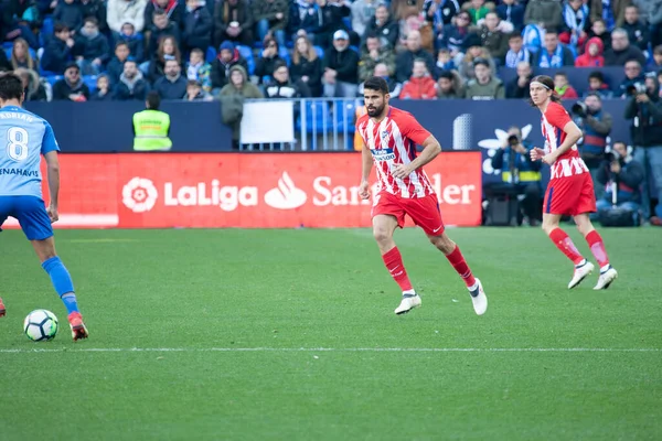 Malaga Spanje Feb 2018 Liga Match Malaga Atletico Madrid Diego — Stockfoto