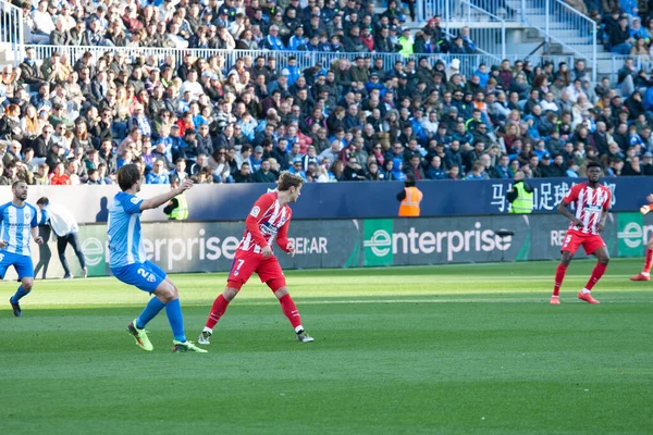 西班牙马拉加 2018年2月9日 Liga Match Malaga 马德里竞技场 Antoine Griezmann — 图库照片