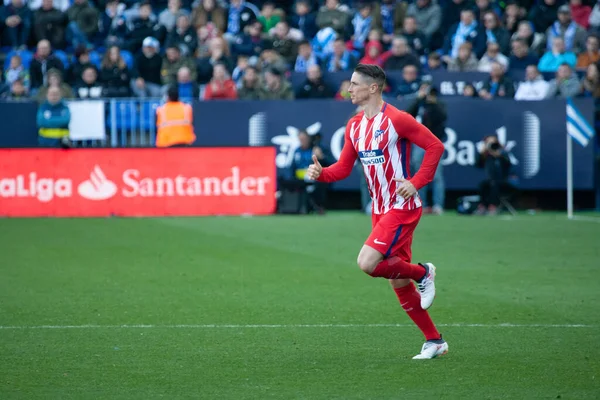 Malaga, İspanya. 9 Şubat 2018. La Liga Maçı Malaga C.F. - Atletico de Madrid 'de. Fernando Torres