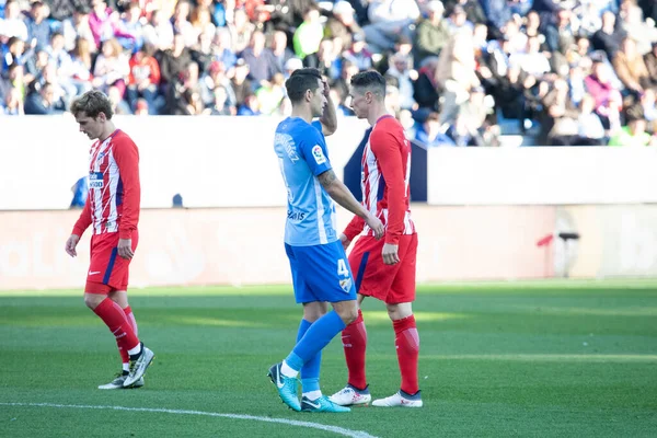 Малага Испания Февраля 2018 Года Лига Матч Малага Атлетико Мадрид — стоковое фото