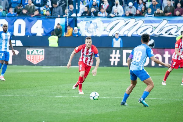Malaga, İspanya. 9 Şubat 2018. La Liga Maçı Malaga C.F. - Atletico de Madrid 'de. Koke