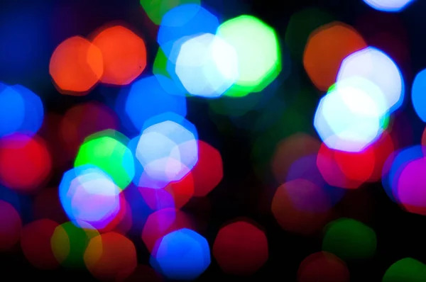 Glowing and festive colored light circles created from in camera