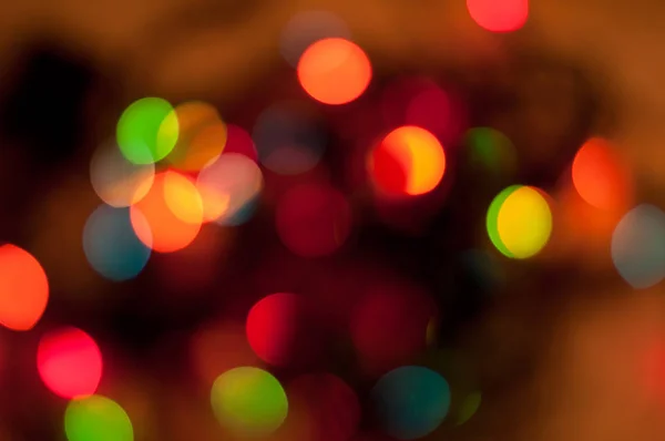 Leuchtende und festlich gefärbte Lichtkreise, die in der Kamera entstehen — Stockfoto