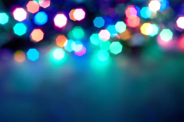 Círculos de luz de colores brillantes y festivos creados a partir de la cámara — Foto de Stock