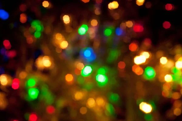 Gloeiende en feestelijke gekleurde lichte cirkels gemaakt van in camera — Stockfoto