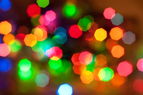 Círculos de luz de colores brillantes y festivos creados a partir de la cámara — Foto de Stock