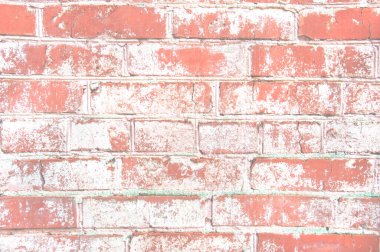 Eski bir tuğla duvarın dokusu. Grunge kırmızı taş duvar arka planı. Eski duvar ustası, pejmürde görünüşlü. Klasik kırmızı tuğla duvar.