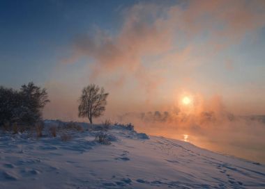 gün batımında angara Nehri