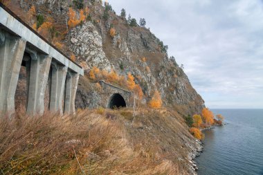 Sonbahar çevre-Baykal demiryolu