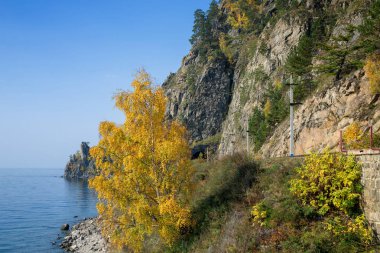 Sonbahar çevre-Baykal demiryolu