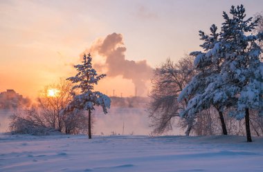 gün batımında angara Nehri