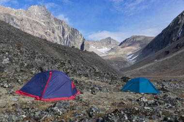 Transbaikalia Kodar ridge Dağları çadır
