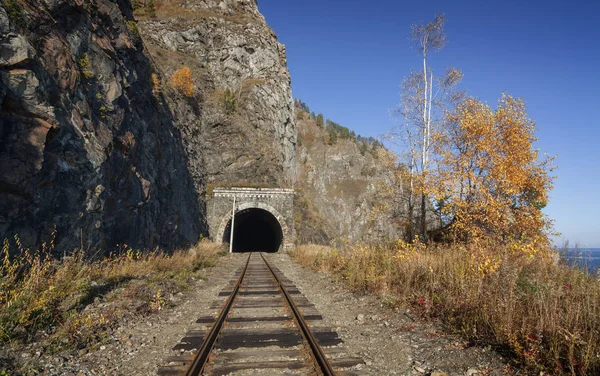 Otoño Ferrocarril Circum Baikal —  Fotos de Stock