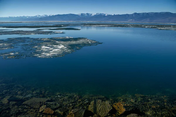 Primavera Sul Lago Baikal Estrada Ferro Circum Baikal Fotografia De Stock