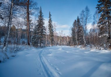 Kış nehir Olha Doğu Sibirya, Irkutsk bölge
