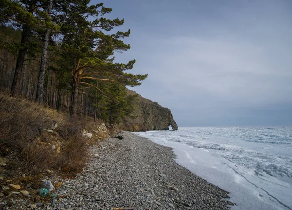 Rock Elephant Lake Baikal Spring — Stock Photo, Image