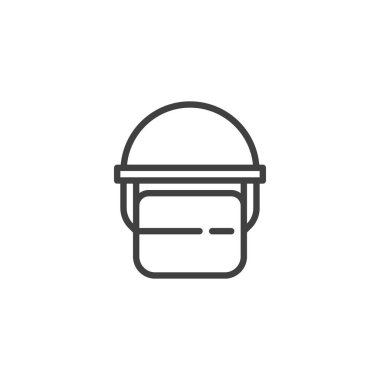 Polis miğferi çizgisi simgesi