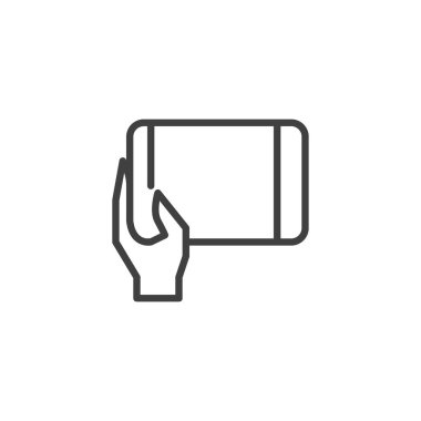 Tablet satırı simgesini elle tut