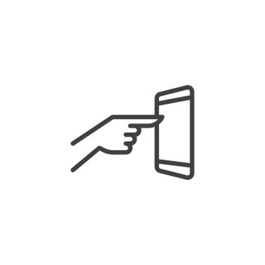 Dijital tablet dokunmatik ekran çizgisi simgesi